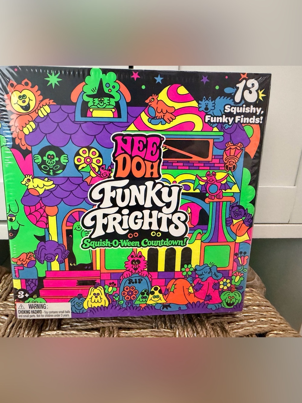 Needoh Funky Frights Squish-O-Ween Countdown Toy Set - Neon Multicolor